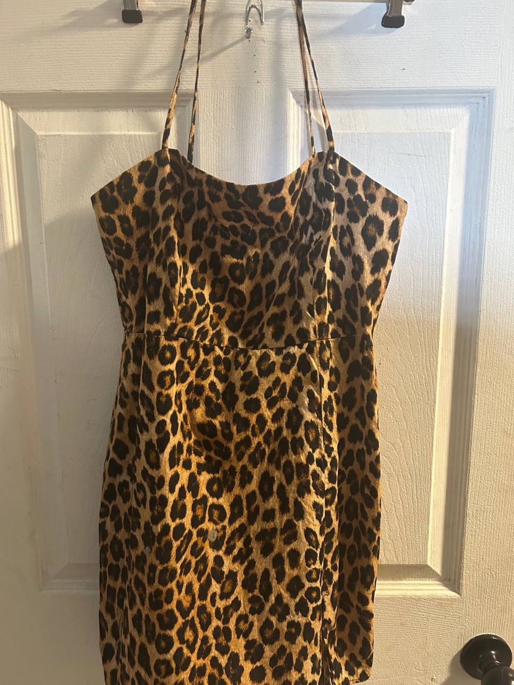 Zara Leopard Print Mini Dress in Brown and Black